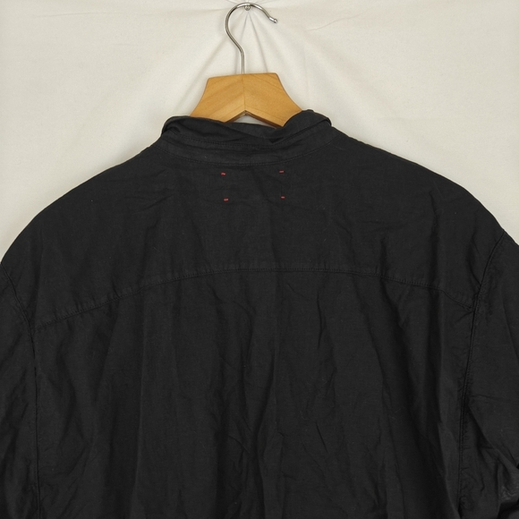 SOLD Xirena Black Channing Button Up Short Sleeve Shirt Size Medium Women's - Picture 14 of 14